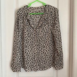 Loft leopard print blouse